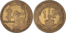 World Coins - Coin, Monaco, Louis II, Franc, 1924, Poissy, , Aluminum-Bronze, KM:111