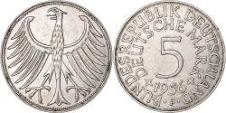 World Coins - Federal Republic of Germany, 5 Mark, 1956, Stuttgart, Silver,