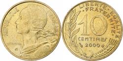 World Coins - France, 10 Centimes, Marianne, 2000, Pessac, Aluminum-Bronze,