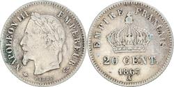 World Coins - Coin, France, Napoleon III, 20 Centimes, 1867, Paris, , Silver