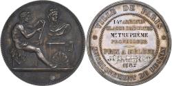 World Coins - France, Medal, Ville de Paris, Enseignement du Dessin, 1882, Silver, Lagrange