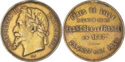 World Coins - France, Medal, Napoléon III, Fêtes de Lille, 1867, , Brass