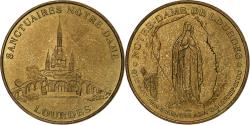 World Coins - France, Tourist token, Lourdes, Sanctuaires Notre-Dame, Nordic gold,