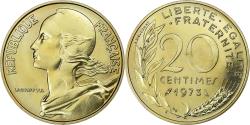 World Coins - France, 20 Centimes, Marianne, 1973, Paris, Aluminum-Bronze,
