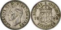 World Coins - Great Britain, George VI, 6 Pence, 1942, Silver, , KM:852