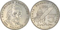 World Coins - Coin, France, Voltaire, 5 Francs, 1994, Paris, , Nickel, KM:1063