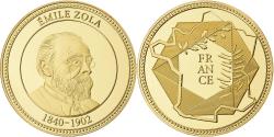World Coins - France, Medal, Emile Zola, Copper Gilt,