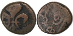 World Coins - French India, Louis XV, Doudou, n.d. (1715-1774), Pondicherry, Bronze,