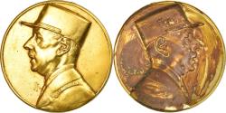 World Coins - France, Medal, Uniface, De Gaulle, , Gilt Bronze
