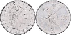 World Coins - Italy, 50 Lire, 1970, Rome, Stainless Steel, , KM:95.1