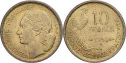 World Coins - France, 10 Francs, Guiraud, 1950, Beaumont-Le-Roger, Cupro-Aluminium,