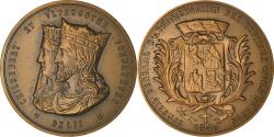 World Coins - France, Medal, Hôpitaux Civils de Lyon, Childebert, Medicine, Schmitt, MS(64)