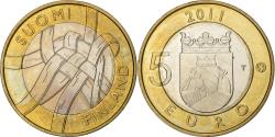 World Coins - Finland, 5 Euro, 2011, Vantaa, Bi-Metallic, , KM:159