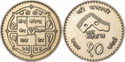 World Coins - Nepal, SHAH DYNASTY, Birendra Bir Bikram, 10 Rupee, 1997, Copper-nickel,