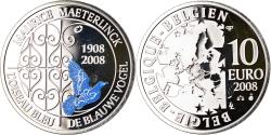 World Coins - Belgium, 10 Euro, L'oiseau bleu, 2008, Colourized, , Silver, KM:266