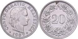 World Coins - Switzerland, 20 Rappen, 1967, Bern, Copper-nickel, , KM:29a