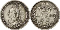 World Coins - Coin, Great Britain, Victoria, 3 Pence, 1891, , Silver, KM:758