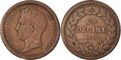 World Coins - Coin, Monaco, Honore V, Decime, 1838, Monaco, , Copper, KM:97.1
