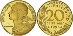 World Coins - Coin, France, Marianne, 20 Centimes, 1995, Paris, Proof / BE,