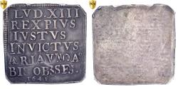 World Coins - France, Louis XIII, 20 Sols, Klippe, 1641, Aire-sur-la-Lys, Siege Coinage
