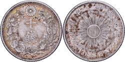 World Coins - Japan, Yoshihito, 10 Sen, Taishō Era, Yr. 4 (1915), Silver,
