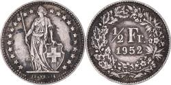 World Coins - Coin, Switzerland, 1/2 Franc, 1952, Bern, , Silver, KM:23