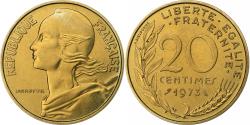 World Coins - France, 20 Centimes, Marianne, 1973, Paris, série FDC, Aluminum-Bronze