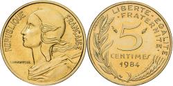 World Coins - Coin, France, Marianne, 5 Centimes, 1984, Paris, série FDC,
