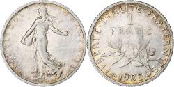 World Coins - Coin, France, Semeuse, Franc, 1905, Paris, , Silver, KM:844.1
