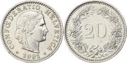 World Coins - Switzerland, 20 Rappen, 1991, Bern, Copper-nickel, , KM:29a