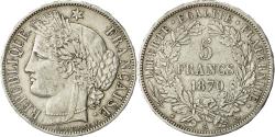 World Coins - Coin, France, Cérès, 5 Francs, 1870, Paris, , Silver, KM:818.1