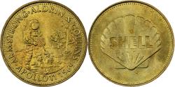 World Coins - France, Token, Collection Shell, Apollo 11, Bronze-Aluminium,