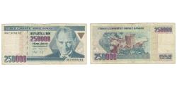 World Coins - Banknote, Turkey, 250,000 Lira, 1992, KM:211, F(12-15)
