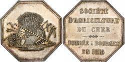 World Coins - France, Token, Société d'agriculture du Cher, 1818, Silver,
