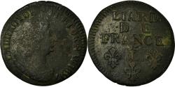 World Coins - Coin, France, Louis XIV, Liard de France au buste âgé, troisième type, Liard