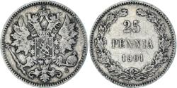 World Coins - Coin, Finland, Nicholas II, 25 Penniä, 1901, Helsinki, , Silver