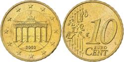 World Coins - Germany, 10 Euro Cent, 2002, Hambourg, Nordic gold,
