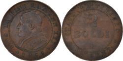 World Coins - Coin, ITALIAN STATES, PAPAL STATES, Pius IX, 2 Soldi, 10 Centesimi, 1866, Roma