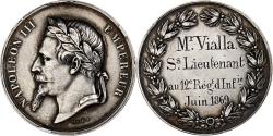 World Coins - France, Medal, Mr Vialla, Sous-Lieutenant au 12ème Régiment d'Infanterie
