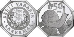 World Coins - Estonia, 50 Krooni, Saaremaa, 2023, Proof, Silver plated copper-nickel