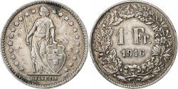 World Coins - Switzerland, Franc, 1916, Bern, Silver, , KM:24