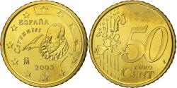 World Coins - Spain, 50 Euro Cent, BU, 2003, Madrid, Nordic gold, , KM:1045