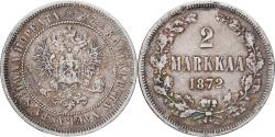 World Coins - Coin, Finland, Alexander II, 2 Markkaa, 1872, Helsinki, , Silver