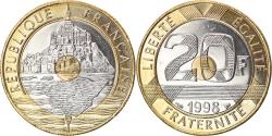 World Coins - Coin, France, Mont Saint Michel, 20 Francs, 1998, Paris, , Tri-Metallic
