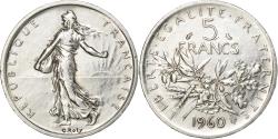 World Coins - France, 5 Francs, Semeuse, 1960, Paris, Silver, , Gadoury:770, KM:926