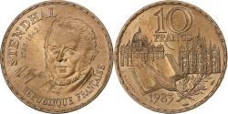 World Coins - France, 10 Francs, Stendhal, 1983, MDP, Tranche B, Copper-nickel,