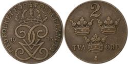 World Coins - Sweden, Gustaf V, 2 Öre, 1933, Bronze, , KM:778