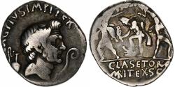 Ancient Coins - Sextus Pompey, Denarius, 37-36 BC, uncertain mint in Sicily, Silver,