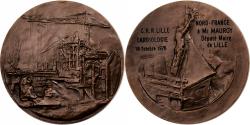 World Coins - France, Medal, Le CHR de Lille à Pierre Mauroy, 1976, Bronze, Corbin,