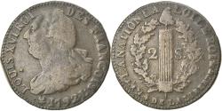 World Coins - Coin, France, Louis XVI, 2 Sols, 1792, Bayonne, , Bronze, KM:603.9